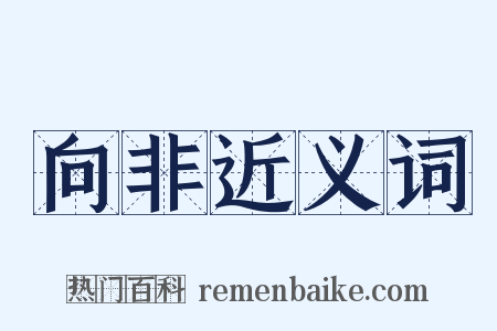 向非近义词是什么意思的图片